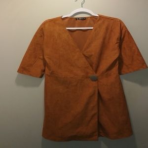 Orange dress with 3/4 sleeves